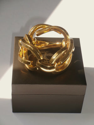 Gucci 1991 rare collectors gold plated bracelet with box