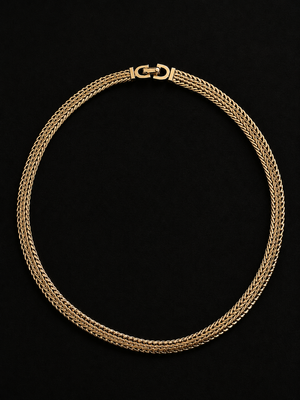 Christian Dior 1970's gold plated necklace